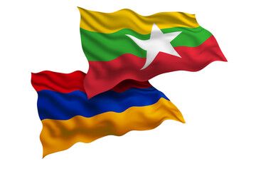 Burma and Armenia Friendship Flags Diplomatic Relations of Two countries, Sports competition