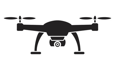 農業用ドローンの線画アイコン シンプルなイラスト