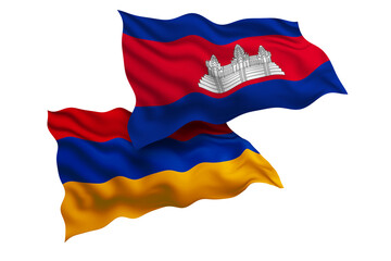 Cambodia and Armenia Friendship Flags Diplomatic Relations of Two countries, Sports competition
