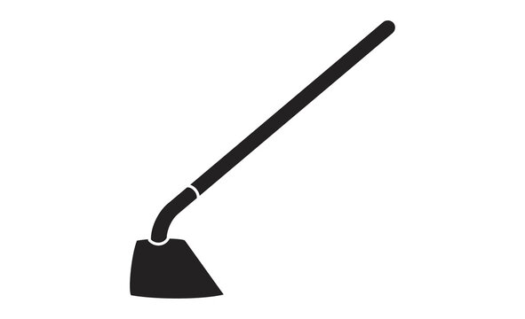 recommend clip art: 鍬の線画アイコン シンプルな農作業・園芸用具のイラスト
                    
