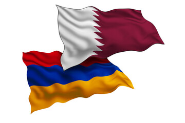 Qatar and Armenia Friendship Flags Diplomatic Relations of Two countries, Sports competition