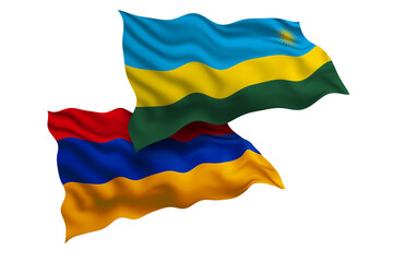 Rwanda and Armenia Friendship Flags Diplomatic Relations of Two countries, Sports competition