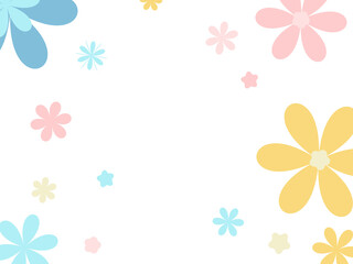 blossom flower pattern on white background
