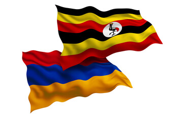 Uganda and Armenia Friendship Flags Diplomatic Relations of Two countries, Sports competition