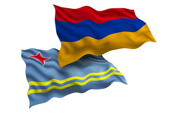 Armenia and Aruba Friendship Flags Diplomatic Relations of Two countries, Sports competition
