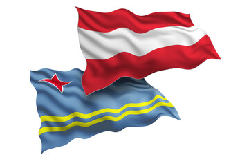 Austria and Aruba Friendship Flags Diplomatic Relations of Two countries, Sports competition