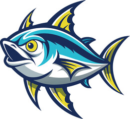 Fototapeta premium Tuna Fish Vector Illustration sticker