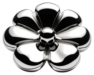 PNG Jewelry brooch silver flower.