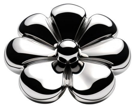 PNG Jewelry brooch silver flower.