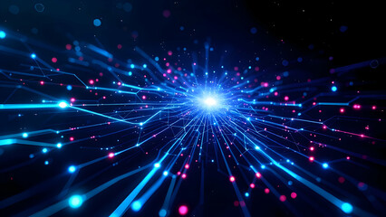 Fototapeta premium AI Neural Network Visualization