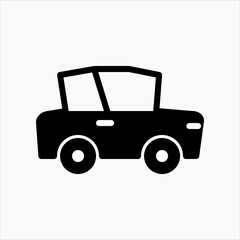 Design Illustration graphic of old car icon with glyph style. Suitable for UI, mobile design, web design, etc.
