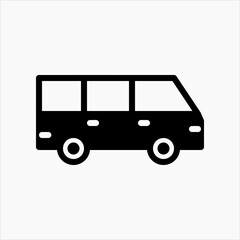 Design Illustration graphic of MPV car icon with glyph style. Suitable for UI, mobile design, web design, etc.