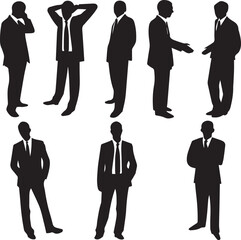 Man vector, business, businessman, men, team, group, teamwork, meeting, walking, success, standing vector set 