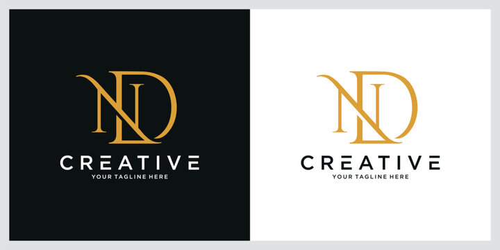 Initial ND Logo Design Vector template