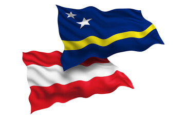 Curacao and Austria Friendship Flags Diplomatic Relations of Two countries, Sports competition