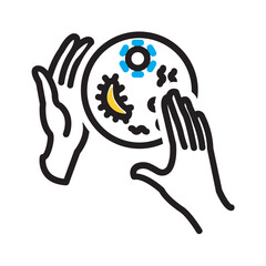 Vector multi color icon for Microbial analysis