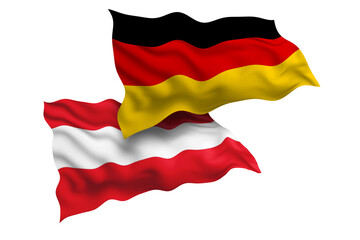 Germany and Austria Friendship Flags Diplomatic Relations of Two countries, Sports competition