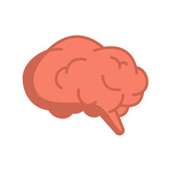 Brain Education Icon Flat Design 