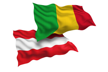 Mali and Austria Friendship Flags Diplomatic Relations of Two countries, Sports competition