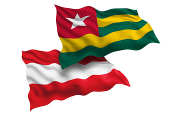 Togo and Austria Friendship Flags Diplomatic Relations of Two countries, Sports competition