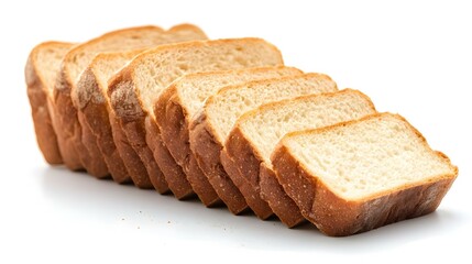 sliced bread isolated on white background