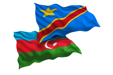 Republic of the Congo and Azerbaijan Friendship Flags Diplomatic Relations of Two countries, Sports...