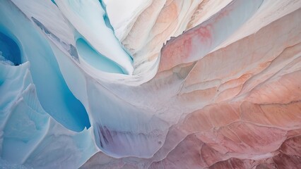 Ethereal Glacier Facade – A Symphony of Intricate Patterns and Frozen Elegance"