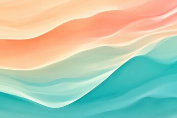 Obraz premium A refreshing tropical beach abstract gradient background. Featuring vibrant ocean hues and sunset tones. Emphasizing relaxation and exotic beauty. Ideal for travel and vacation branding