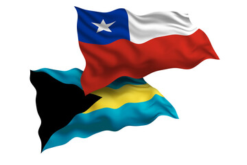 Chile and Bahamas Friendship Flags Diplomatic Relations of Two countries, Sports competition