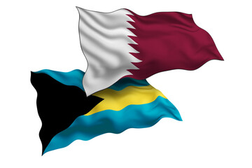 Qatar and Bahamas Friendship Flags Diplomatic Relations of Two countries, Sports competition