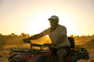 Man Embracing the Thrill of Off-Roading in Cappadocia