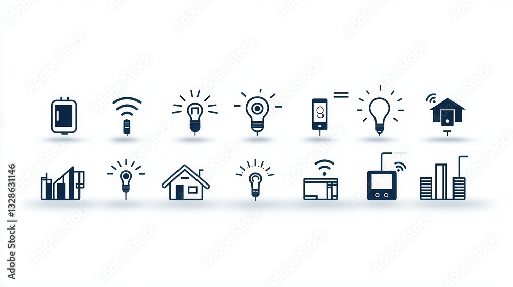 Poster a comprehensive set of 15 detailed and well designed icons representing various features and functio