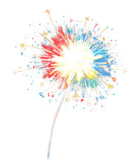 Fototapeta premium PNG Colorful glitter firework single fireworks illustration celebration.