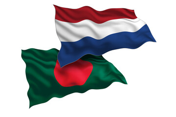 Netherlands and Bangladesh Friendship Flags Diplomatic Relations of Two countries, Sports competition
