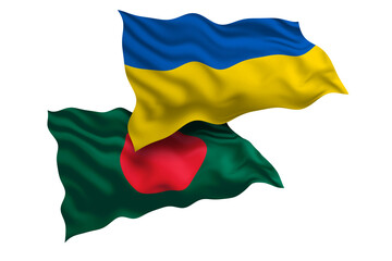 Ukraine and Bangladesh Friendship Flags Diplomatic Relations of Two countries, Sports competition