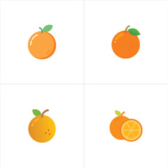 Orange icon set with high-resolution vector illustrations perfect for UI UX designs and creative projects
