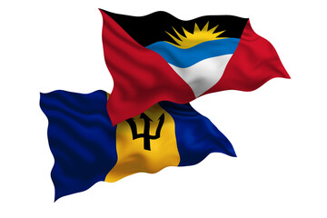 Antigua and Barbuda and Barbados Friendship Flags Diplomatic Relations of Two countries, Sports...