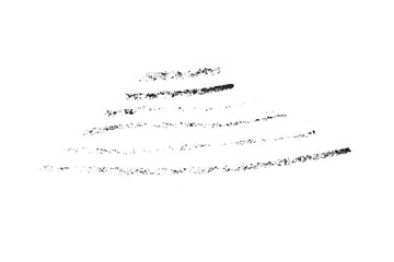 Fototapeta premium Draw a black pencil line separated on a transparent background.