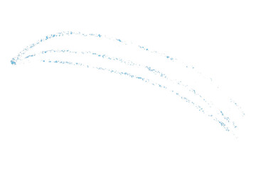 Draw a light blue pencil line separated on a transparent background.