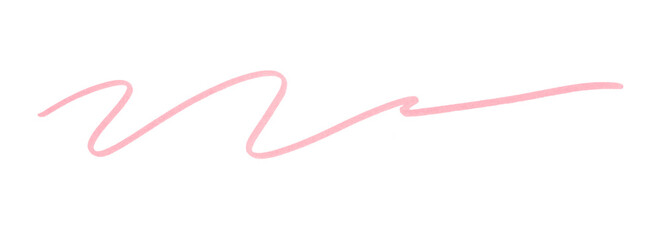 Draw a pink pencil line isolated on a transparent background.