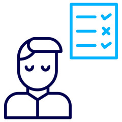 User Checking Outline Color icon