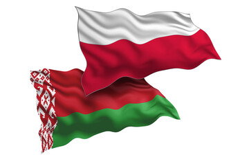 Poland and Belarus Friendship Flags Diplomatic Relations of Two countries, Sports competition