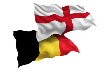 England and Belgium Friendship Flags Diplomatic Relations of Two countries, Sports competition