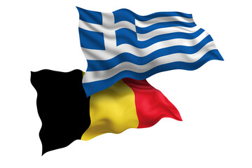 Greece and Belgium Friendship Flags Diplomatic Relations of Two countries, Sports competition