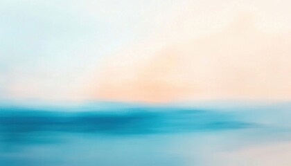 Obraz premium A soft blue and pale peach gradient background. Featuring cool blue hues merging into warm peach. Emphasizing peacefulness and balance. Ideal for calming visuals