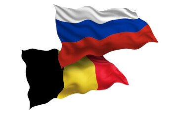 Russia and Belgium Friendship Flags Diplomatic Relations of Two countries, Sports competition