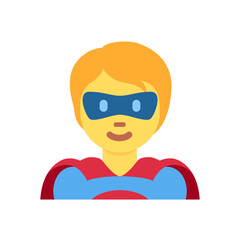 Superhero with Cape and Mask
