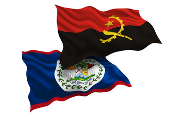Angola and Belize Friendship Flags Diplomatic Relations of Two countries, Sports competition