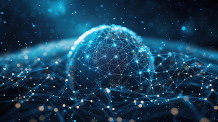 Obraz premium the concept of communication network, cyber security, internet of things and future life.