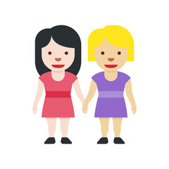 Two Women Holding Hands
